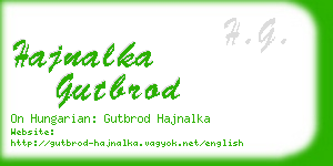 hajnalka gutbrod business card